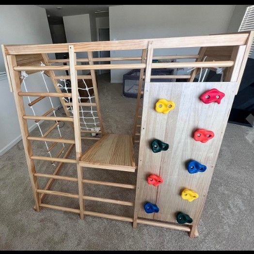 Kids Climbing Frame with Slide, Swing and Rock Climbers (150 cm by 117 cm)