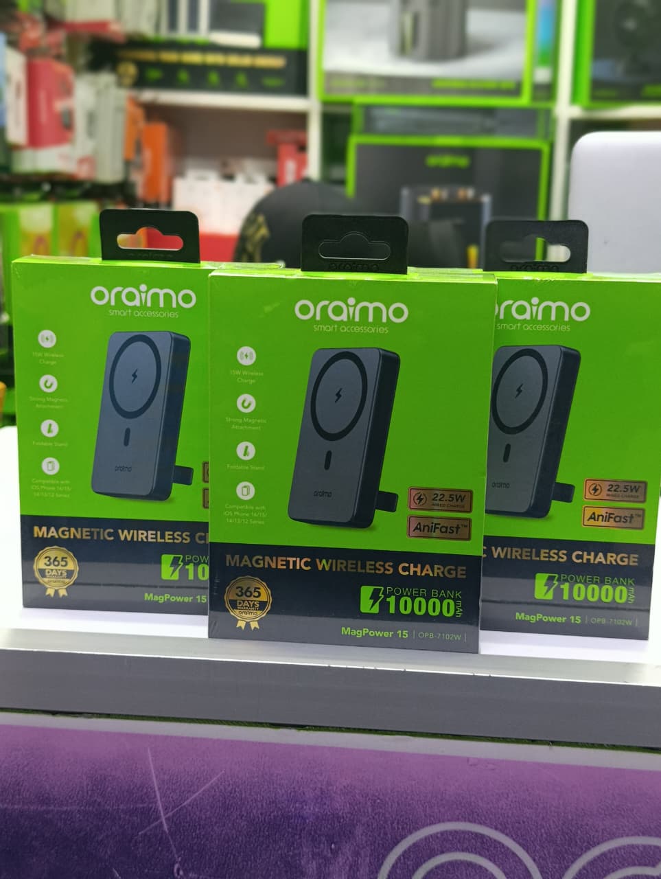 Oraimo Mag Power 15 Magnetic Wireless Power Bank | 15W Fast Charge | Snap & Charge Portable Battery