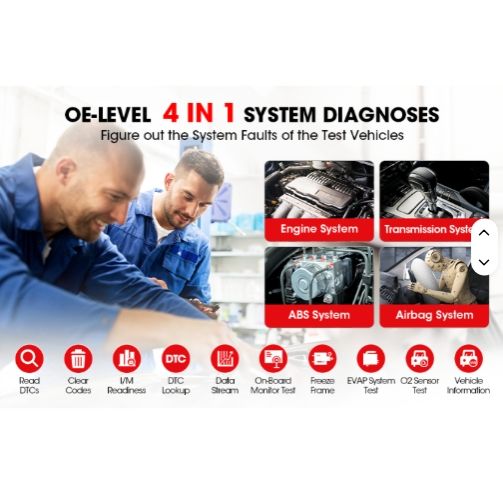 Launch CRP129X V2.0 – Professional Diagnostic Tool
This is an advanced OBD2 diagnostic scanner, it supports more vehicle brands, offers enhanced diagnostic coverage, and includes multiple resets