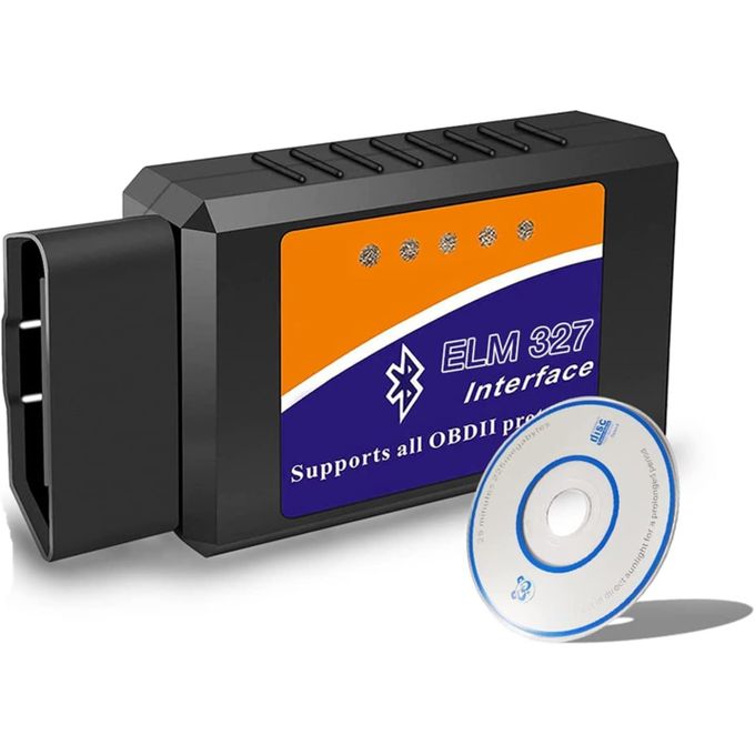 ELM327 OBD II Bluetooth Car Diagnostic Scanner
connects to your car and pairs with your smartphone, tablet, or PC via Bluetooth, allowing you  to easily read real-time car data, check fault codes