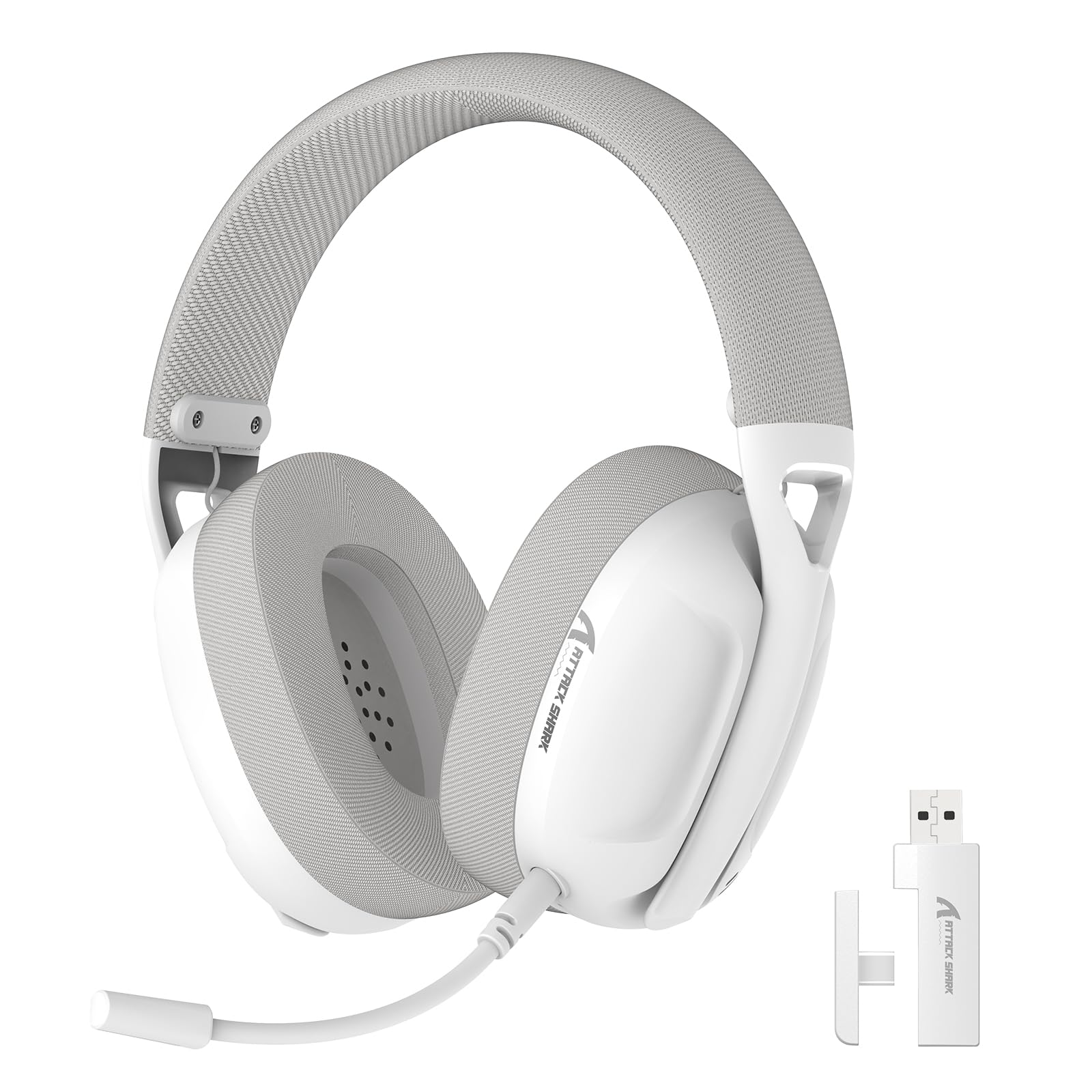 Attack Shark L80 Pro Wireless Gaming Headset | Bluetooth/2.4GHz Dual Mode | 7.1 Surround Sound | Noise Cancelling Mic | RGB LED | Long Battery Life | Pro Gaming Headphones