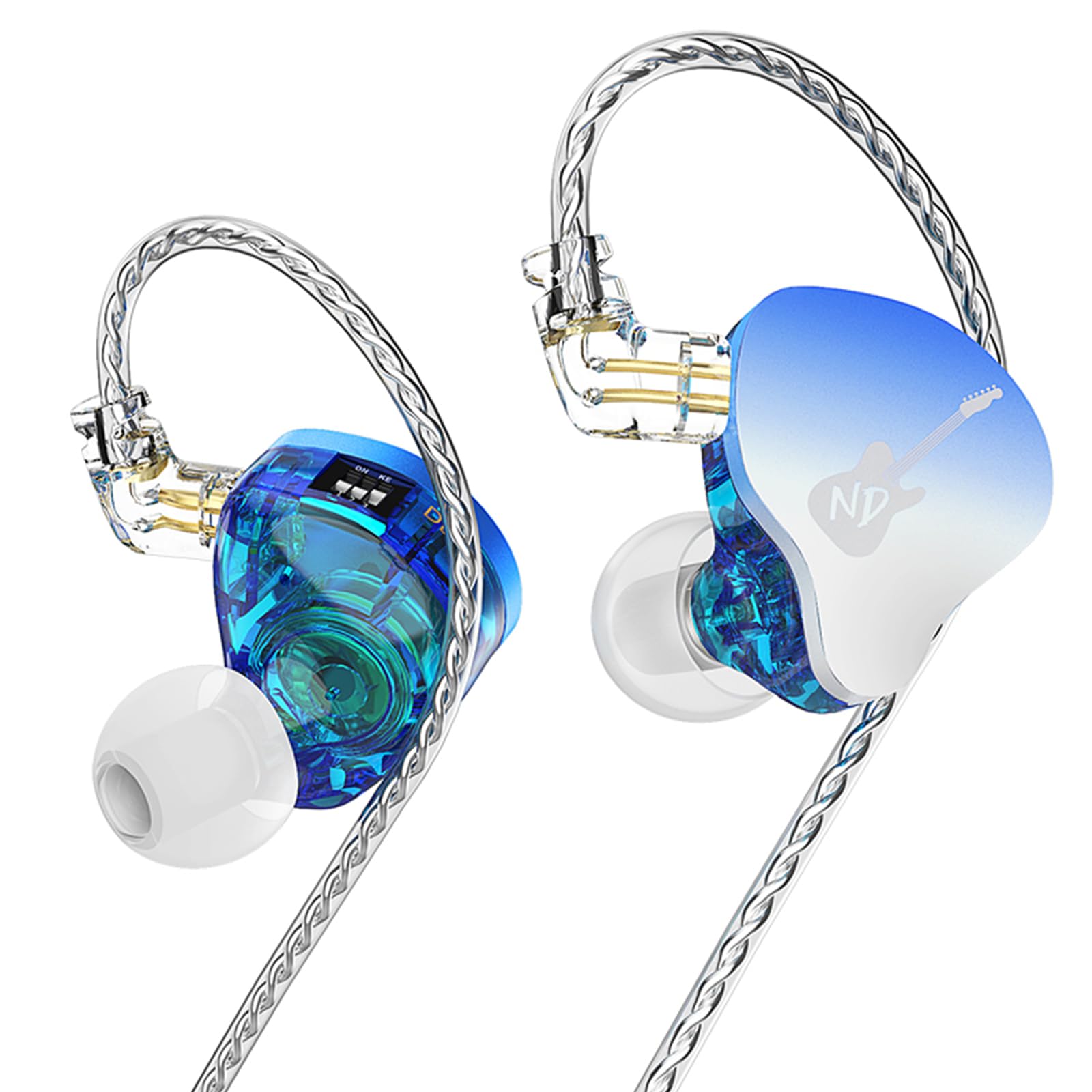 CCA CRN DD3 In-Ear Monitors (no mic) | Hybrid Driver IEMs | Hi-Fi Earphones | Detachable Cable | Professional Audio | Audiophile Earbuds | Studio Monitor Headphones