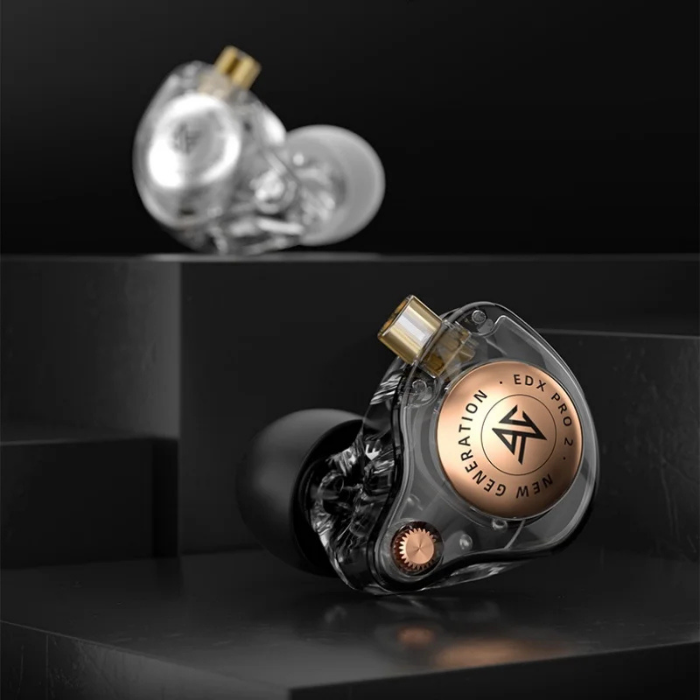 KZ EDX Pro 2 In-Ear Monitors (no mic) | Dynamic Driver IEMs | Hi-Fi Earphones | Detachable Cable | Professional Audio | Audiophile Earbuds | Studio Monitor Headphones