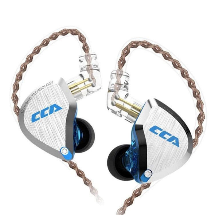 CCA C12 In-Ear Monitors (no mic) | Hybrid Driver IEMs | Hi-Fi Earphones | Detachable Cable | Professional Audio | Audiophile Earbuds | Studio Monitor Headphones