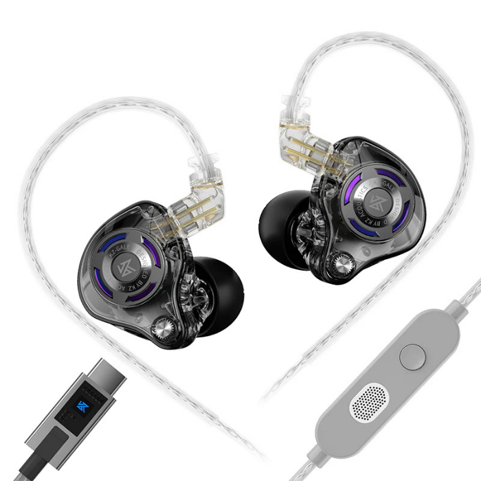 KZ Gale In-Ear Monitors (no mic) | Dynamic Driver IEMs | Hi-Fi Earphones | Detachable Cable | Professional Audio | Audiophile Earbuds | Studio Monitor Headphones