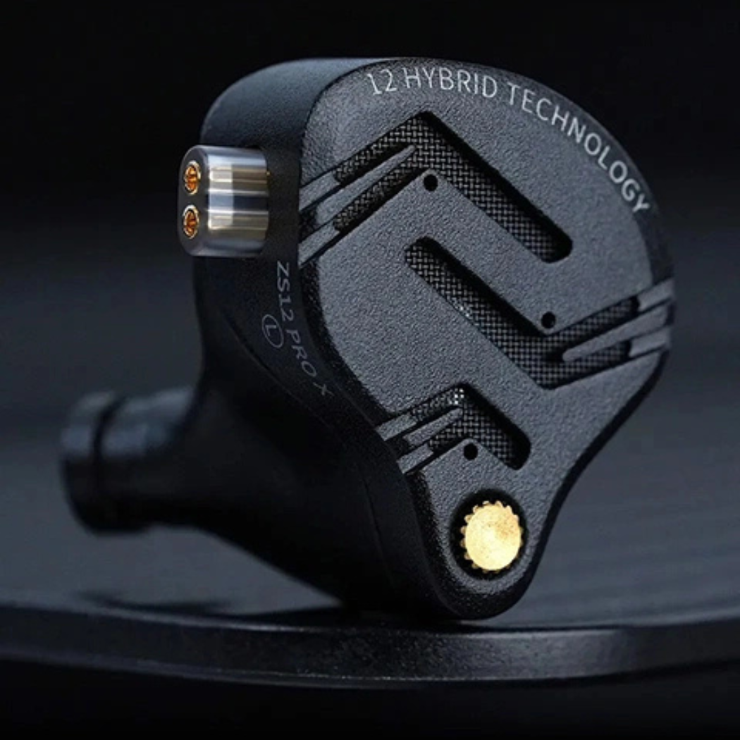 KZ ZS12 Pro X In-Ear Monitors | Hybrid Multi-Driver HiFi IEMs | Detachable Cable | Deep Bass & Harman-Inspired Tuning