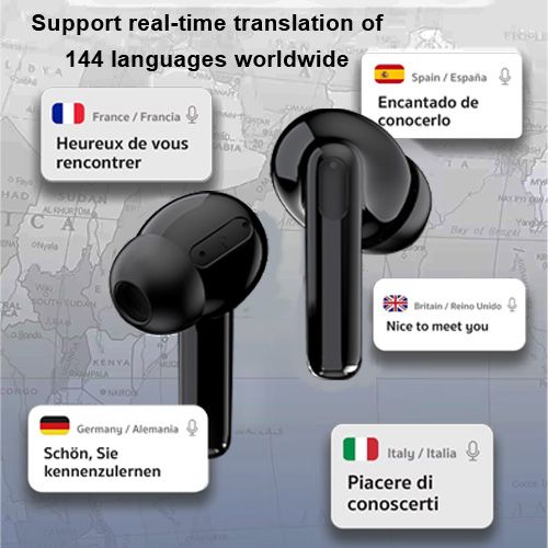 YooType S31 5.4 Wireless Headest Bluetooth Earphones,Stereo Earpods with Microphone Bass Noise Suppression In-Ear 300mAh Black 20 Hours Operation Black Suitable for ios Android and Windows