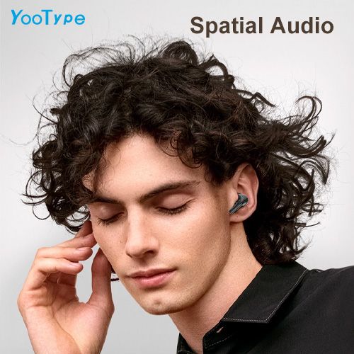 YooType K29 Wireless Bluetooth Earphones TWS Stereo Earbuds with Microphone Bass ,Headset Wired Earpods for Noise Suppression In-Ear 300mAh Black Suitable for ios Android and Windows