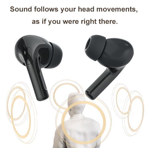 YooType K29 Wireless Bluetooth Earphones TWS Stereo Earbuds with Microphone Bass ,Headset Wired Earpods for Noise Suppression In-Ear 300mAh Black Suitable for ios Android and Windows