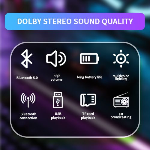 YooType GTS1360 Portable Bluetooth Speaker Wireless Speakers 5W Power with FM Radio TWS USB Playback TF Card Sound Box 500 mAh 360 Surround Sound High-quality Black