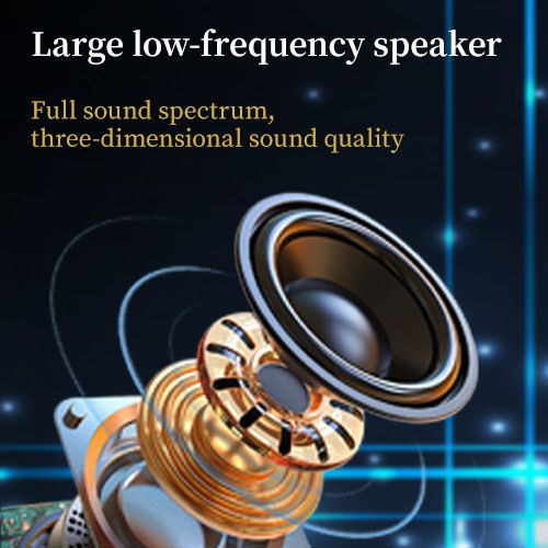 YooType GTS1360 Portable Bluetooth Speaker Wireless Speakers 5W Power with FM Radio TWS USB Playback TF Card Sound Box 500 mAh 360 Surround Sound High-quality Black