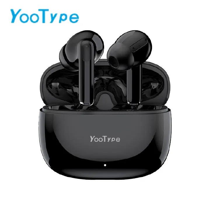 YooType S31 5.4 Wireless Headest Bluetooth Earphones,Stereo Earpods with Microphone Bass Noise Suppression In-Ear 300mAh Black 20 Hours Operation Black Suitable for ios Android and Windows