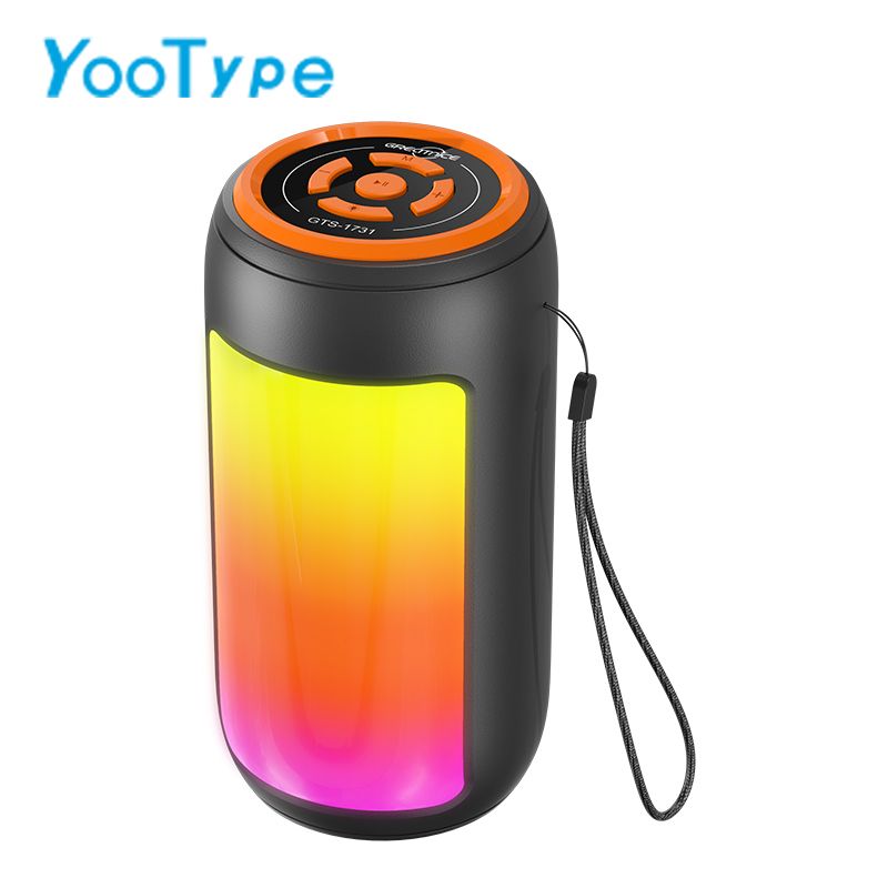 YooType GTS1731 Portable Bluetooth Wireless Speaker with FM Radio Colorful Lights USB TF Card Sound Box Surround Loudspeaker Subwoofer Wireless Speakers bluetooth speaker portable