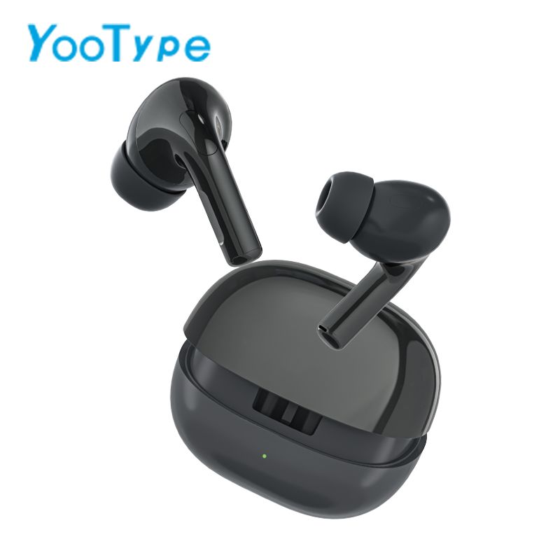 YooType K29 Wireless Bluetooth Earphones TWS Stereo Earbuds with Microphone Bass ,Headset Wired Earpods for Noise Suppression In-Ear 300mAh Black Suitable for ios Android and Windows