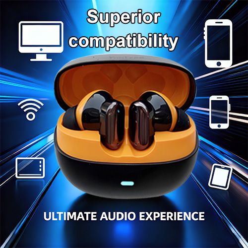 Wireless Earbuds YooType K60 Bluetooth 5.4 Earphones Hi-Fi Stereo Music Smart Noise Cancelling Pain-Free Comfortable Wear Mini Portable Invisible Headphones for Sport Gaming All iOS Android Phones