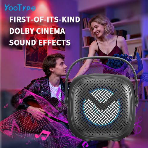 Portable Karaoke Speaker YooType GTS1941 Wireless Microphone RGB LED Lights High Bass Bluetooth Soundbox TWS USB TF Support Outdoor Party Speaker Home Entertainment Long Battery Life Crystal Clear Sou