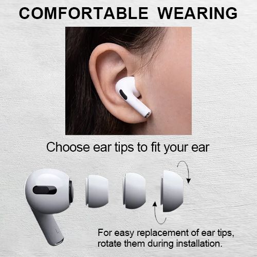 YooType Wireless Bluetooth Earbuds 5.3 Triple Noise Cancellation Headphones Hi-Res Audio Stereo Sound 5H Playtime Multi-Size Ear Tips White In Ear Sports Earphones with Mic Touch Control iOS Android