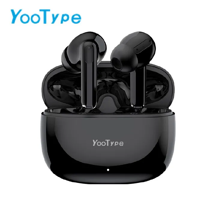 YooType S31 5.4 Wireless Headest Bluetooth Earphones,ENC Stereo Earpods with Microphone Bass Noise Suppression In-Ear 300mAh Black 20 Hours Operation Black Suitable for ios Android and Windows