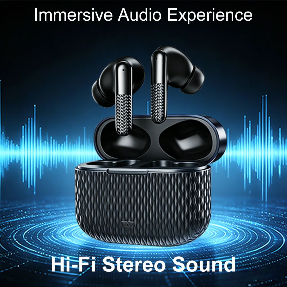 Wireless Earbuds Bluetooth 5.4 YooType K25 Hi-Fi Stereo Deep Bass Headphones 12H Playtime Waterproof Sport Earphones with Mic Crystal Clear Call Universal Compatibility for iPhone Android Black