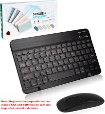Ultra Thin Wireless Bluetooth Rechargeable USB Keyboard and Mouse Set for Computer Laptop, Phone, Ipad,and smart Tvs