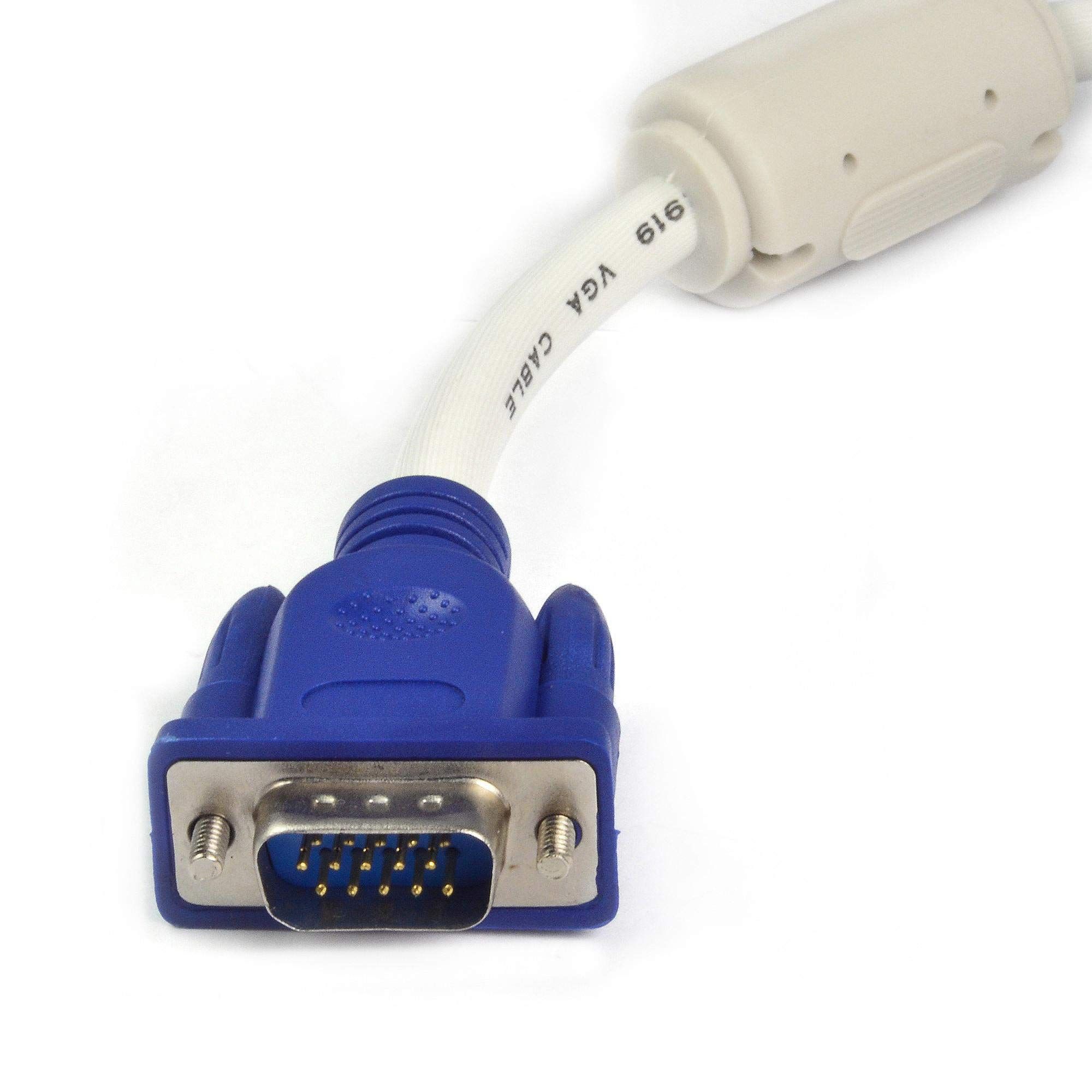 Original white HD 1080P VGA to VGA Cable 1.5M – Male to Male Video Extension for Laptop, PC, TV Box, Monitor & Projector