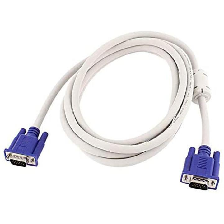 Original white HD 1080P VGA to VGA Cable 1.5M – Male to Male Video Extension for Laptop, PC, TV Box, Monitor & Projector