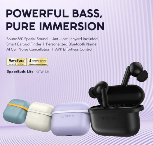 Oraimo SpaceBuds Lite Sound360 Anti-Lost True Wireless Earbuds