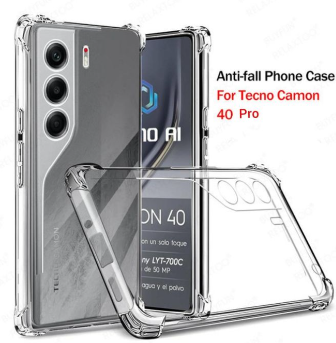 Tecno Camon 40 Pro Back Cover Transparent, Clear And Colorless With Unique And Stylish Heavy Duty Protection Phone Case/ Cover