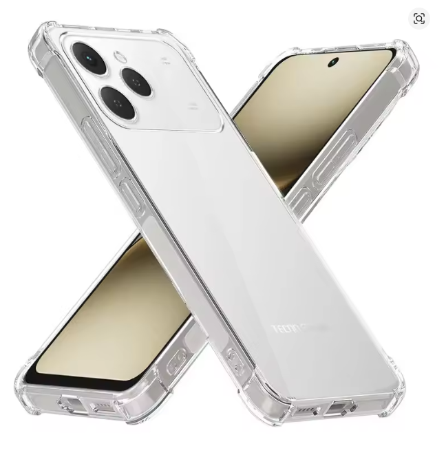 Tecno Spark 40 Cover Transparent, Clear And Colorless Unique And Stylish Heavy Duty Protection Comfortable Grip Phone Case/ Cover