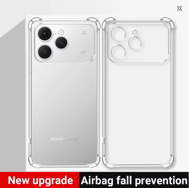 Tecno Spark 40 Cover Transparent, Clear And Colorless Unique And Stylish Heavy Duty Protection Comfortable Grip Phone Case/ Cover