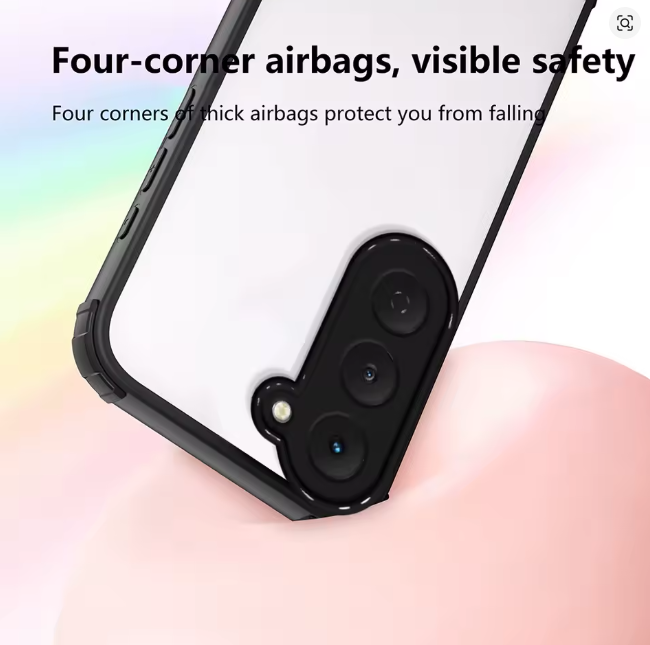 Tecno Spark 40 Pro Plus (+) Transparent, Clear And Colorless With Black Edges Unique And Stylish Heavy Duty Protection Comfortable Grip Phone Case/ Cover