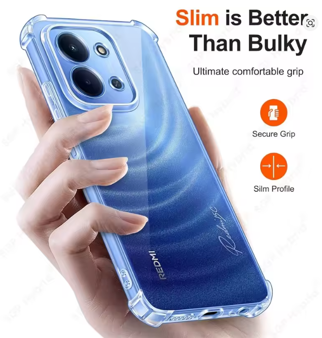 XIAOMI Redmi 15c Back Cover Transparent, Clear And Colorless With Unique And Stylish Heavy Duty Protection Phone Case/ Cover