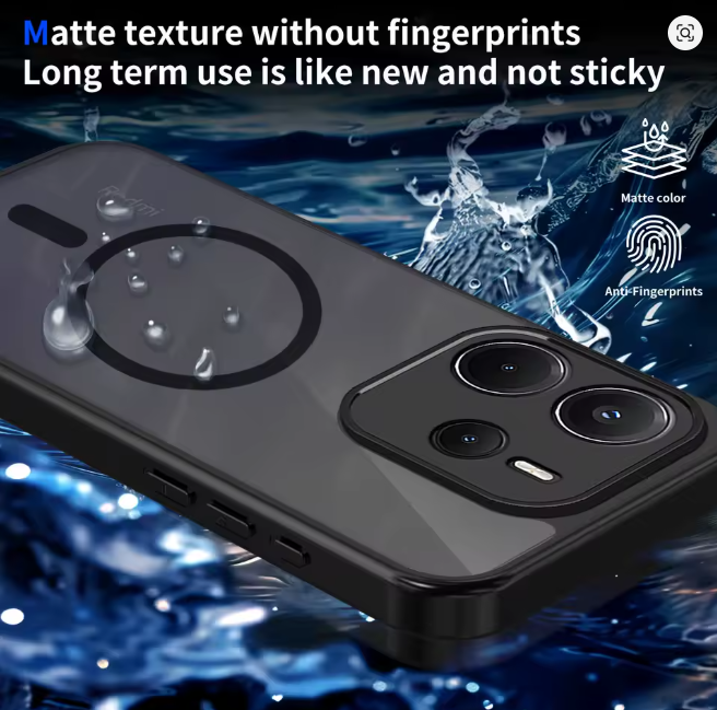 XIAOMI Redmi Note 14 OPEN CAMERA Transparent, Clear with tint black Unique And Stylish Heavy Duty Protection Phone Case/ Cover/ Back Case
