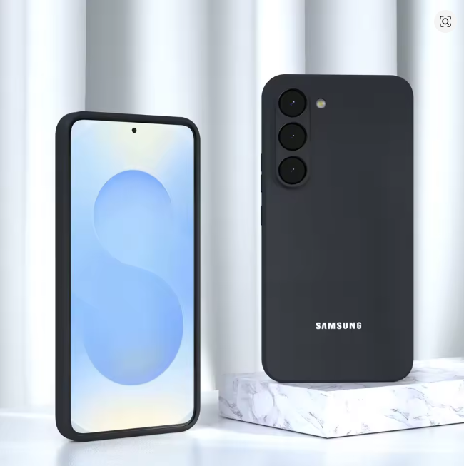 Samsung Galaxy A07, A17, A06, A16, A26, A36, A56, A05, A15, A25, A35, A55, A14, A24, A34, A54,A05s Cover Luxury Black High Protection Premium and ORIGINAL Silicone Phone Case.