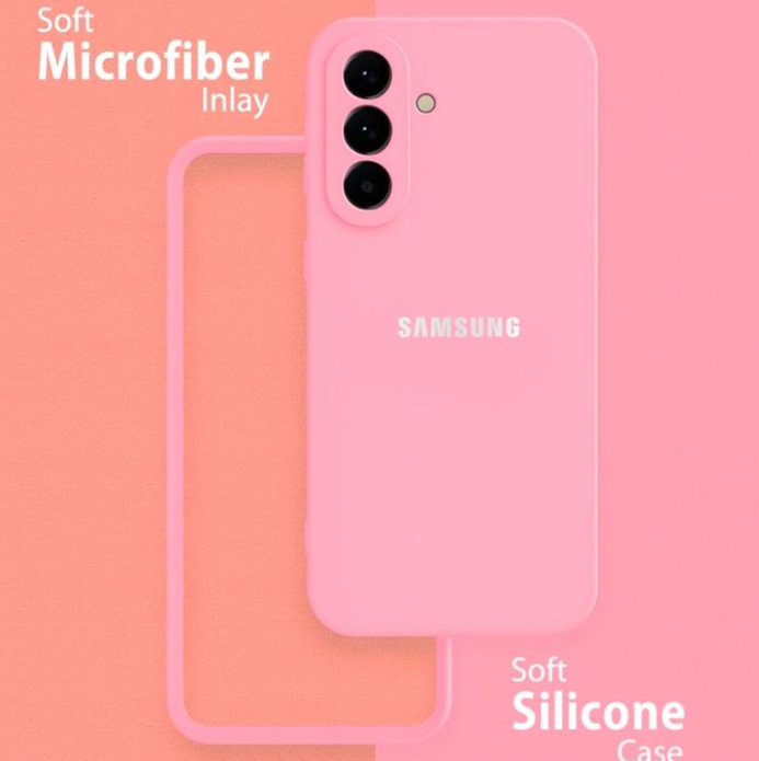 Samsung Galaxy A07, A17, A06, A16, A26, A36, A56, A05, A15, A25, A35, A55, A14, A24, A34, A54,A05s Cover Luxury PINK High Protection Premium and ORIGINAL Silicone Phone Case.
