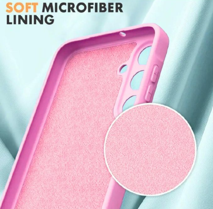 Samsung Galaxy A07, A17, A06, A16, A26, A36, A56, A05, A15, A25, A35, A55, A14, A24, A34, A54,A05s Cover Luxury PINK High Protection Premium and ORIGINAL Silicone Phone Case.