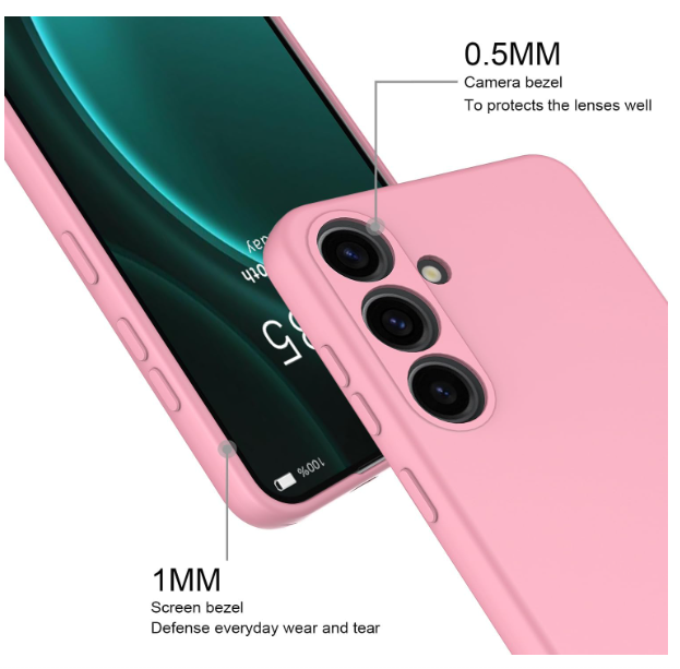 Samsung Galaxy A07, A17, A06, A16, A26, A36, A56, A05, A15, A25, A35, A55, A14, A24, A34, A54,A05s Cover Luxury PINK High Protection Premium and ORIGINAL Silicone Phone Case.