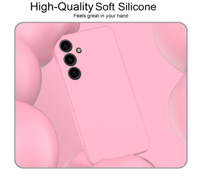 Samsung Galaxy A07, A17, A06, A16, A26, A36, A56, A05, A15, A25, A35, A55, A14, A24, A34, A54,A05s Cover Luxury PINK High Protection Premium and ORIGINAL Silicone Phone Case.