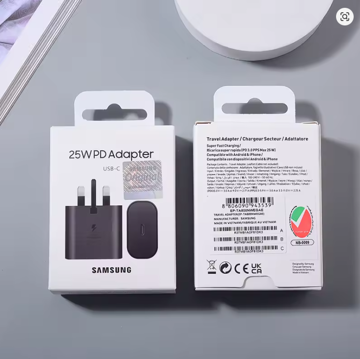 Samsung 25Watts Super Fast Charger, Adapter With Type C Output For Galaxy A06, A07, A17, A16, A26,A36,A56, A05, A05s, A14, A15, A23, A24, A25, A33, A34, A35, A53, A54, A55, A74, S24 Ultra, S25 ultra
