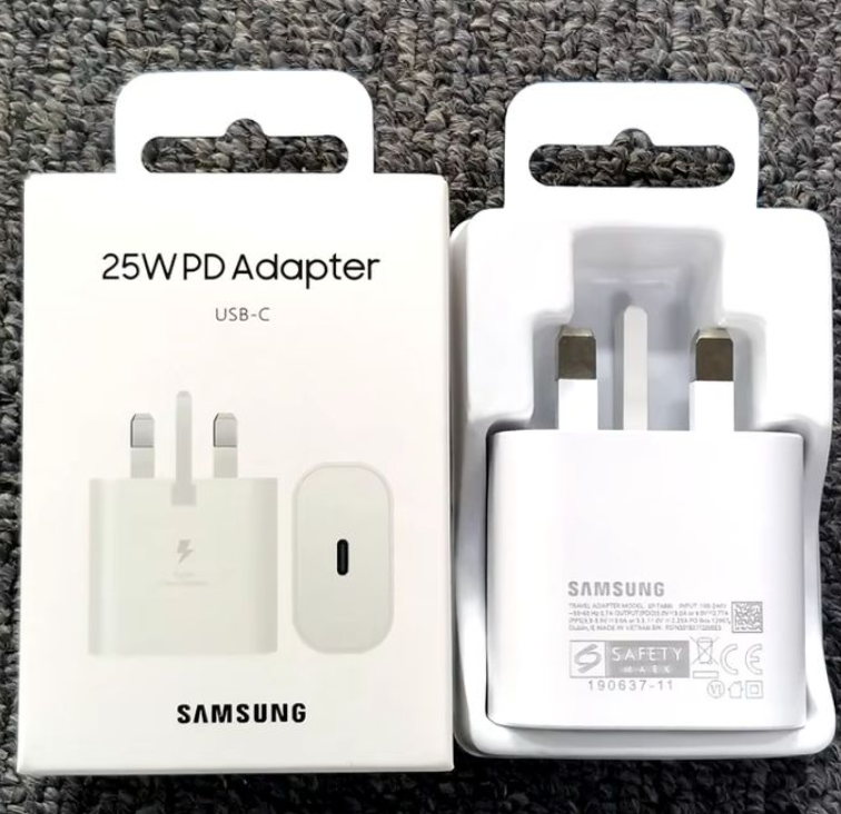 Samsung 25Watts Super Fast Charger, Adapter With Type C Output For Galaxy A06, A07, A17, A16, A26,A36,A56, A05, A05s, A14, A15, A23, A24, A25, A33, A34, A35, A53, A54, A55, A74, S24 Ultra, S25 ultra