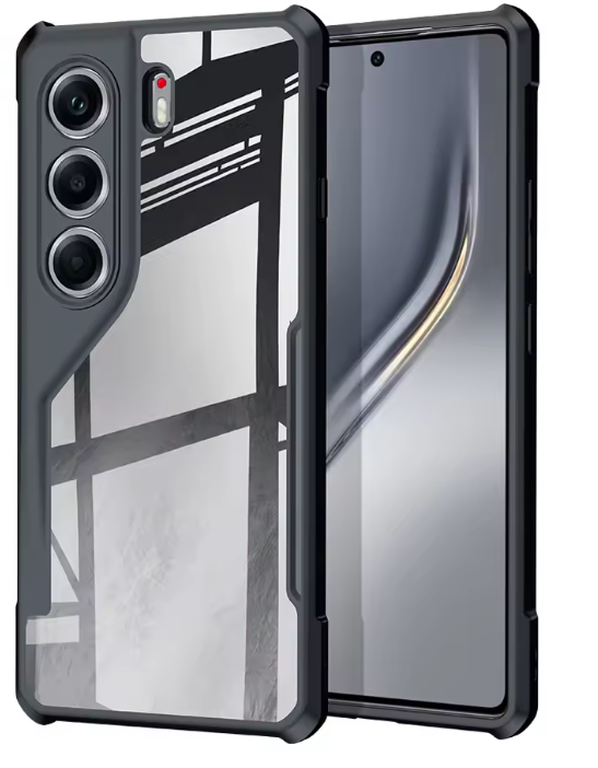 Tecno Camon 40 Transparent, Clear And Colorless With Black Edges Unique And Classy High Protection Phone Case/ Cover