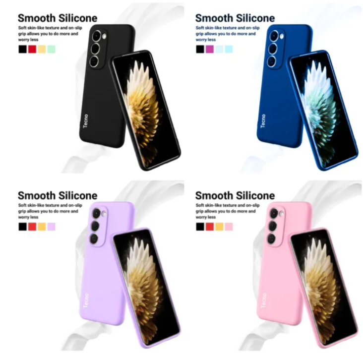 Tecno Spark 40 Pro Plus Cover Original Silicone High Protection Premium Luxury Phone Case/ Back cover