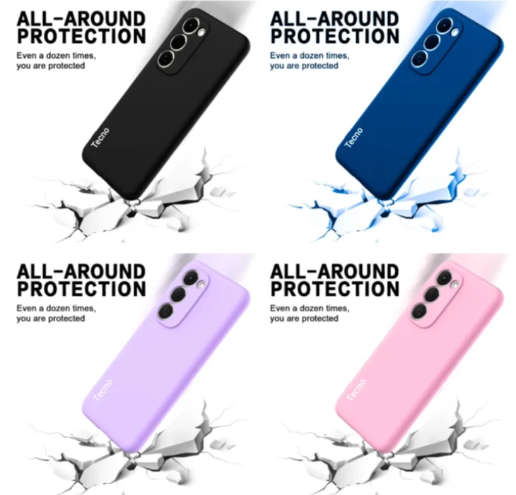 Tecno Spark 40 Pro Plus Cover Original Silicone High Protection Premium Luxury Phone Case/ Back cover