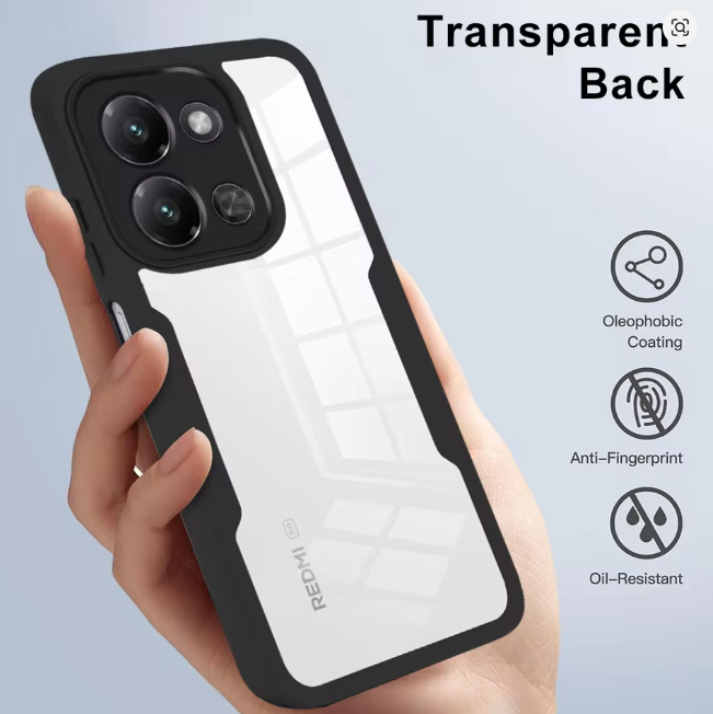 Xiaomi Redmi 15C Cover Shockproof Shell TPU + Acrylic Back Ultra Transparent, Colorless and Clear Phone Case/ Cover