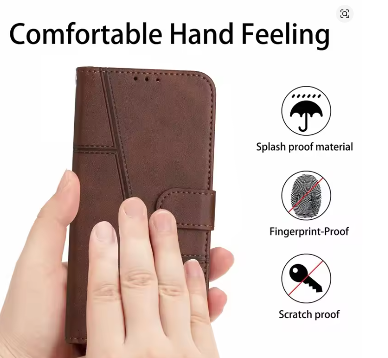 Samsung Galaxy A07, A17, A06, A16, A26, A36, A56, A15 Back Cover Flip case Wallet Book Leather Magnetic Heavy Protective Phone Case/ cover - Brown