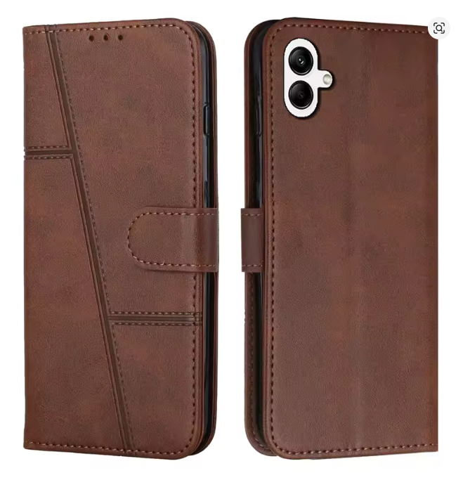 Samsung Galaxy A07, A17, A06, A16, A26, A36, A56, A15 Back Cover Flip case Wallet Book Leather Magnetic Heavy Protective Phone Case/ cover - Brown