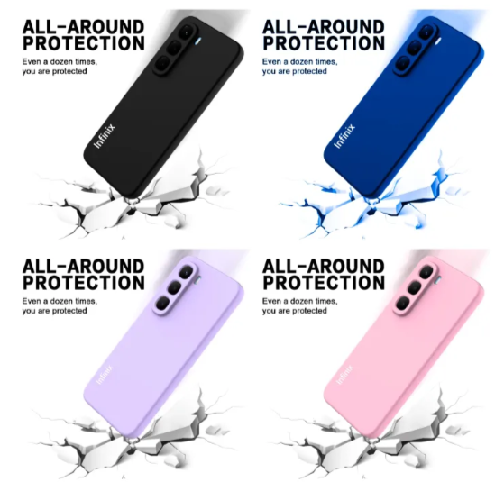 Infinix Hot 60 Pro Plus (+), Hot 50 Pro Plus Original Premium Silicone Heavy Duty Phone Case/ Back Cover