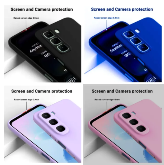 Infinix Hot 60 Pro Plus (+), Hot 50 Pro Plus Original Premium Silicone Heavy Duty Phone Case/ Back Cover