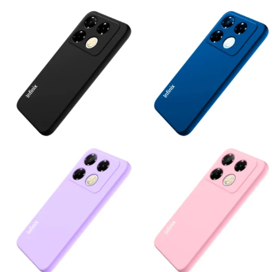 Infinix Note 40/ Note 40 Pro Original liquid Silicone Phone Case/Cover available in Black, Blue, Light Purple (lilac) & pink