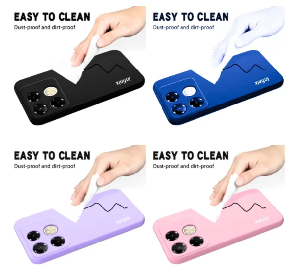 Infinix Note 40/ Note 40 Pro Original liquid Silicone Phone Case/Cover available in Black, Blue, Light Purple (lilac) & pink